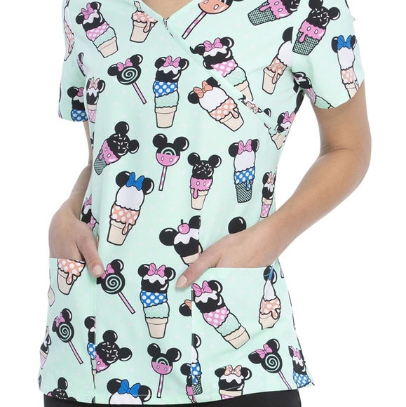 Disney mickey mouse ice cream social scrub top size 2x. Ice cream mickey mouse. - Picture 6 of 9